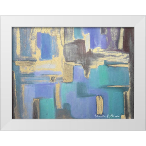 Golden Lilac White Modern Wood Framed Art Print by Brown, Victoria