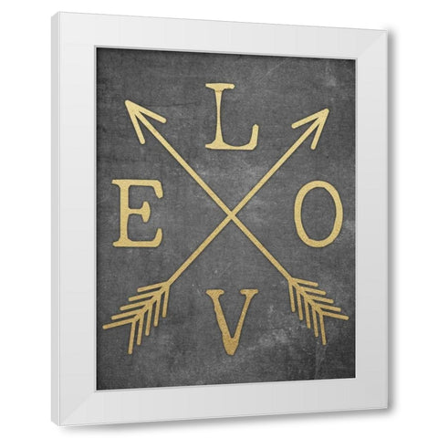 Love Arrows White Modern Wood Framed Art Print by Brown, Victoria