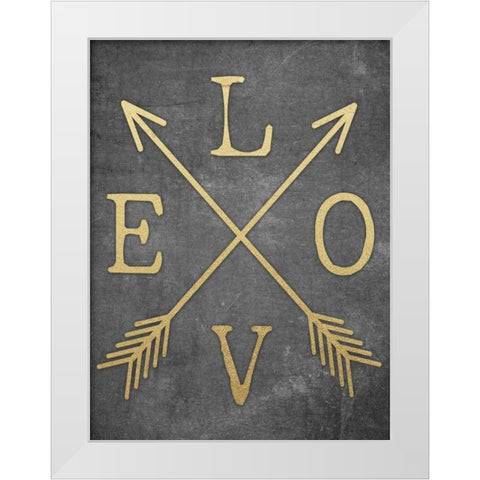 Love Arrows White Modern Wood Framed Art Print by Brown, Victoria