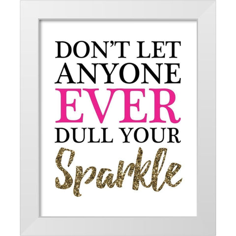 Sparkle Hotpink White Modern Wood Framed Art Print by Brown, Victoria