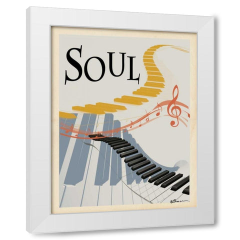 Soul Keys White Modern Wood Framed Art Print by Brown, Victoria