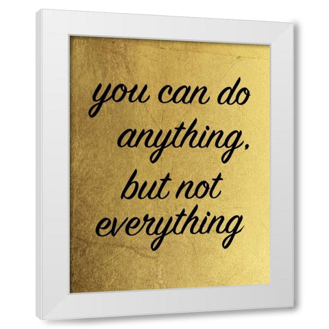 Golden Everything White Modern Wood Framed Art Print by Brown, Victoria