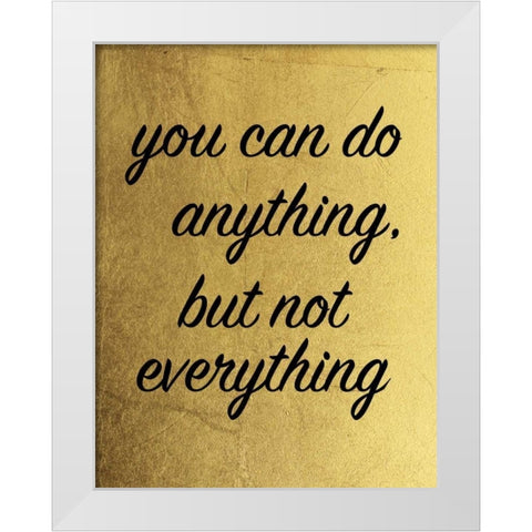 Golden Everything White Modern Wood Framed Art Print by Brown, Victoria