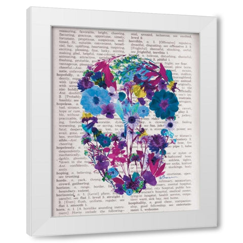 Skull 1 White Modern Wood Framed Art Print by Brown, Victoria