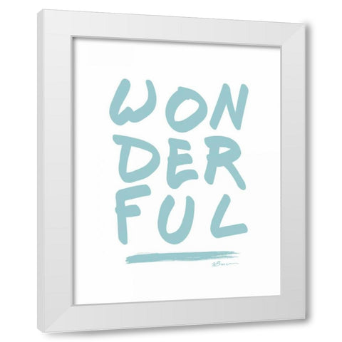 Wonderful White Modern Wood Framed Art Print by Brown, Victoria