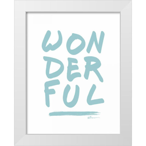 Wonderful White Modern Wood Framed Art Print by Brown, Victoria