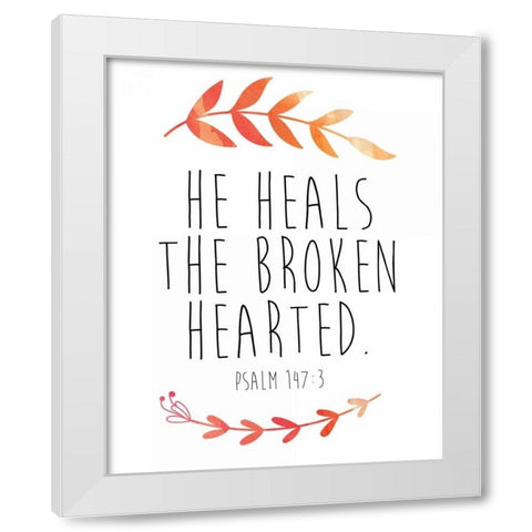 Heal White Modern Wood Framed Art Print by Brown,Victoria