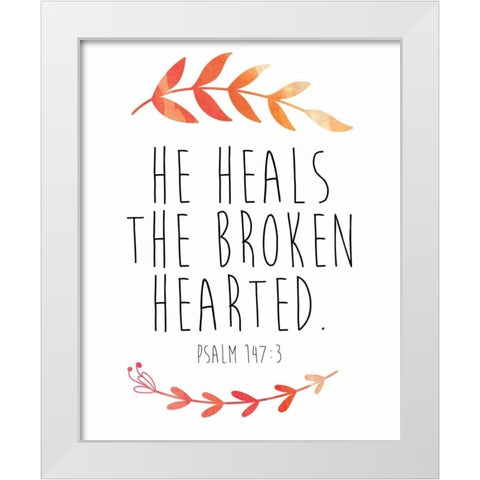 Heal White Modern Wood Framed Art Print by Brown,Victoria