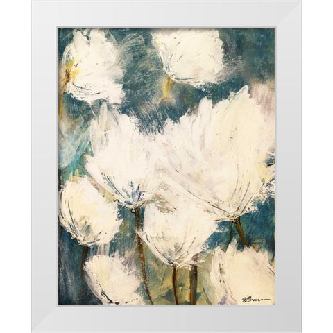 Floral Painting 2 White Modern Wood Framed Art Print by Brown,Victoria