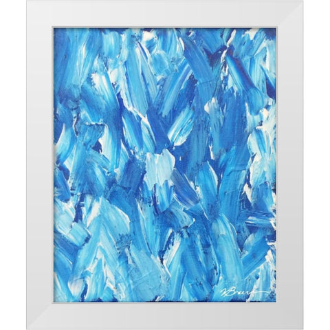 Blue Cobalt 1 White Modern Wood Framed Art Print by Brown,Victoria