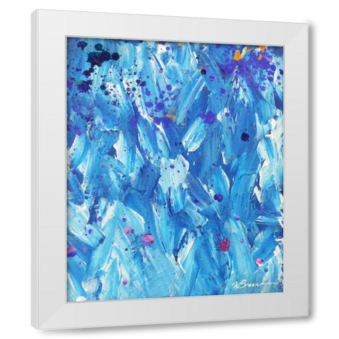 Blue Cobalt 3 White Modern Wood Framed Art Print by Brown,Victoria