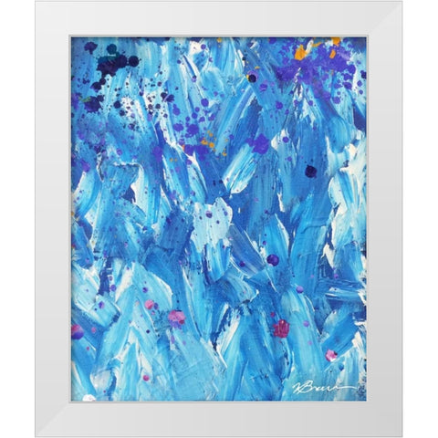 Blue Cobalt 3 White Modern Wood Framed Art Print by Brown,Victoria