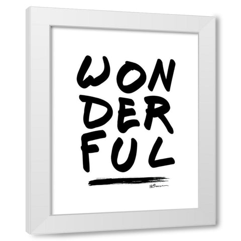 Wonderful White Modern Wood Framed Art Print by Brown, Victoria