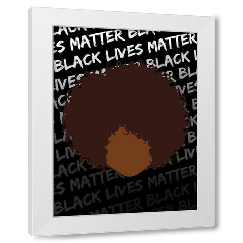 BLM 7 White Modern Wood Framed Art Print by Brown, Victoria
