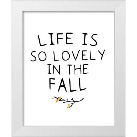 Lovely White Modern Wood Framed Art Print by Brown, Victoria