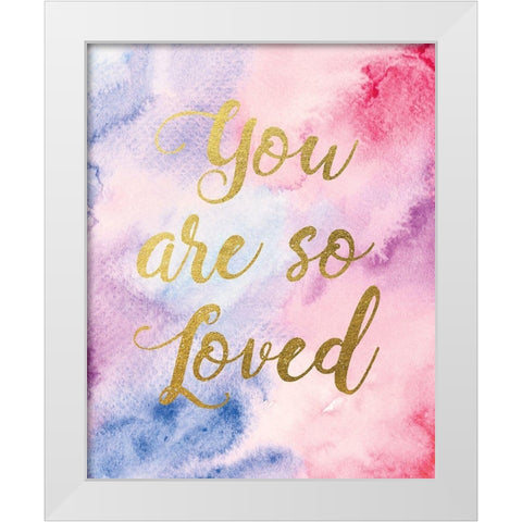 Youre Loved White Modern Wood Framed Art Print by Brown, Victoria