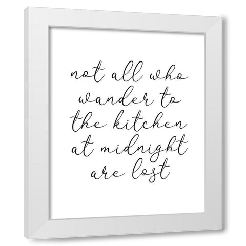 Kitchen Words 1 White Modern Wood Framed Art Print by Brown, Victoria