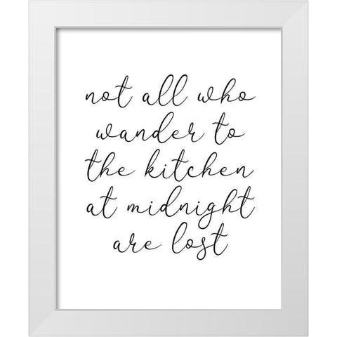 Kitchen Words 1 White Modern Wood Framed Art Print by Brown, Victoria