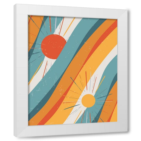 Retro Fun 2 White Modern Wood Framed Art Print by Brown, Victoria