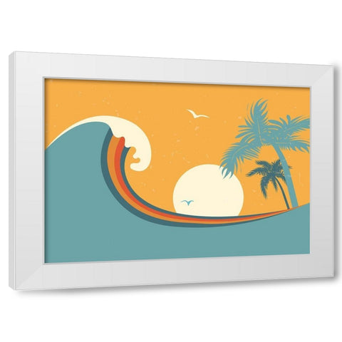 Retro Fun 4 White Modern Wood Framed Art Print by Brown, Victoria