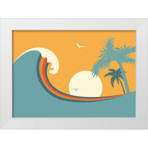 Retro Fun 4 White Modern Wood Framed Art Print by Brown, Victoria