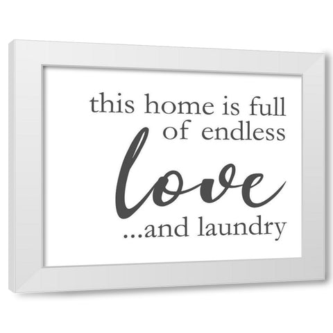 Laundry Words 2 White Modern Wood Framed Art Print by Brown, Victoria