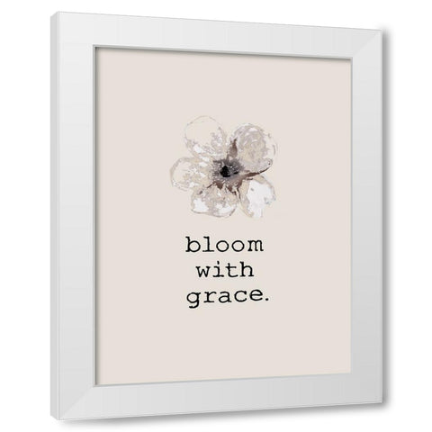 Bloom Grace White Modern Wood Framed Art Print by Brown, Victoria
