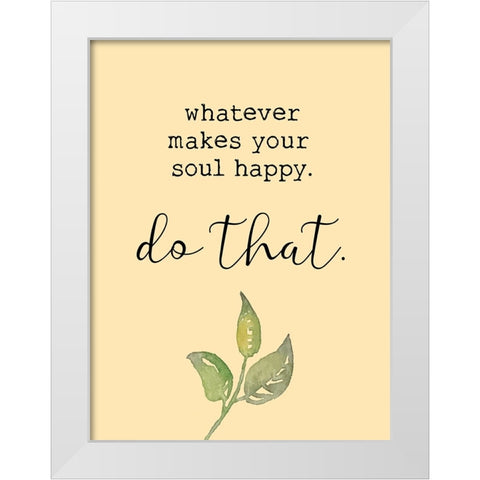 Happy Soul White Modern Wood Framed Art Print by Brown, Victoria