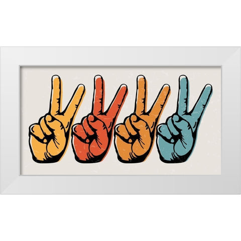 Retro Fun 3 White Modern Wood Framed Art Print by Brown, Victoria