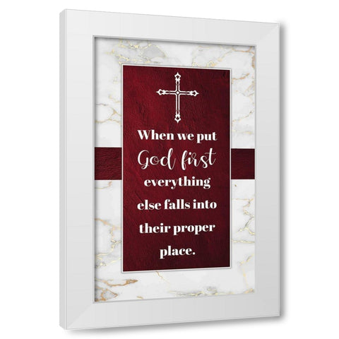 Religious 1 White Modern Wood Framed Art Print by Brown, Victoria