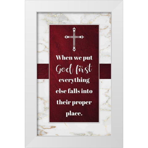 Religious 1 White Modern Wood Framed Art Print by Brown, Victoria