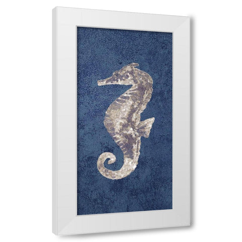 Sea Horse Coastal 1 White Modern Wood Framed Art Print by Brown, Victoria