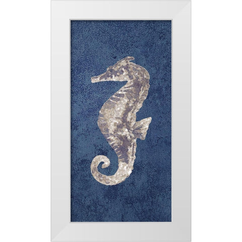 Sea Horse Coastal 1 White Modern Wood Framed Art Print by Brown, Victoria
