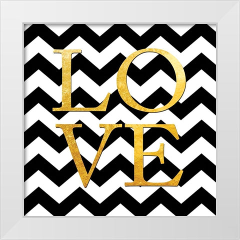 With Love White Modern Wood Framed Art Print by Brown, Victoria