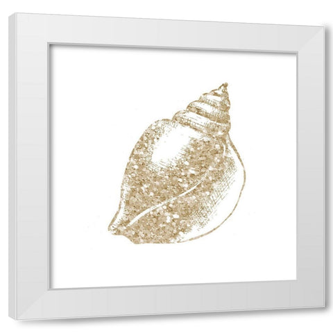 Coastal Studded Shell 1 White Modern Wood Framed Art Print by Brown, Victoria