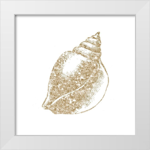 Coastal Studded Shell 1 White Modern Wood Framed Art Print by Brown, Victoria