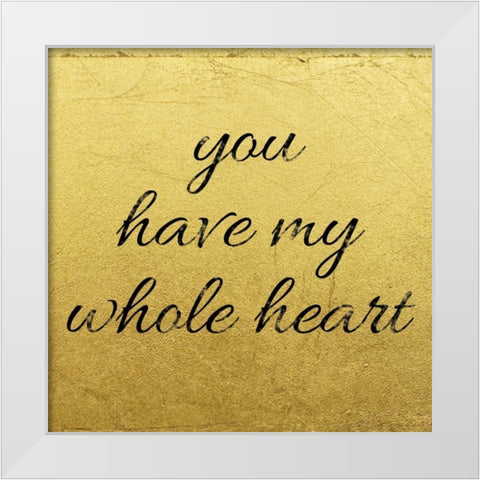 Golden Heart 1 White Modern Wood Framed Art Print by Brown, Victoria