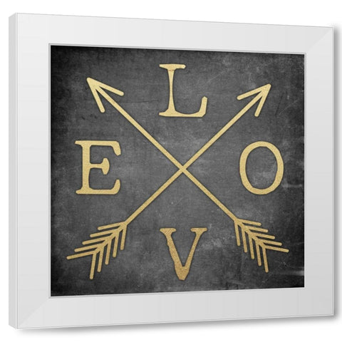 Love Arrows 1 White Modern Wood Framed Art Print by Brown, Victoria