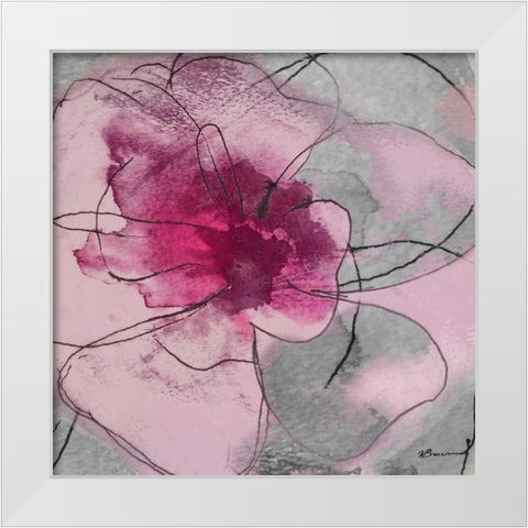 Flower Bomb 1 White Modern Wood Framed Art Print by Brown, Victoria
