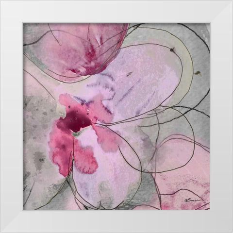 Flower Bomb 2 White Modern Wood Framed Art Print by Brown, Victoria