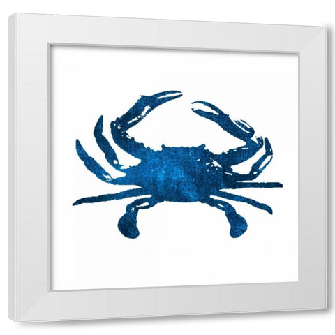 Navy Crab White Modern Wood Framed Art Print by Brown, Victoria