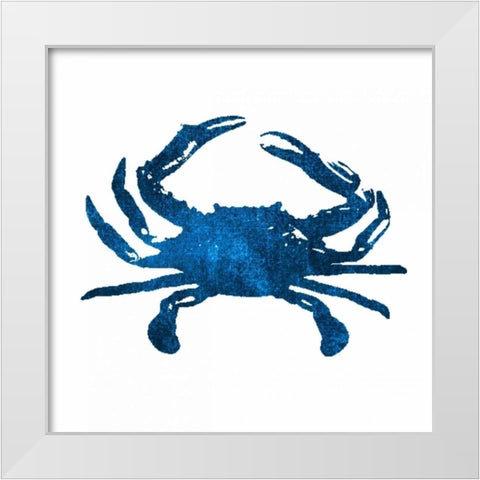 Navy Crab White Modern Wood Framed Art Print by Brown, Victoria