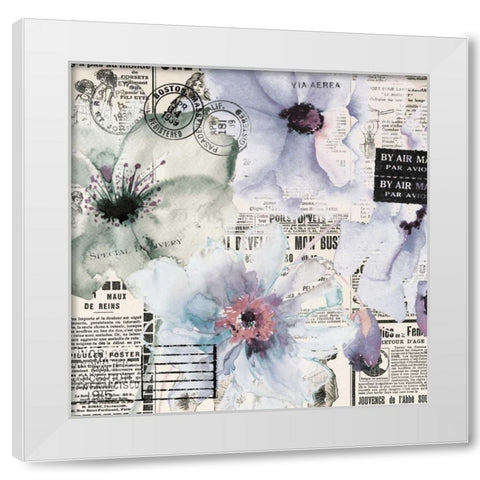 Flowers 19 White Modern Wood Framed Art Print by Brown, Victoria