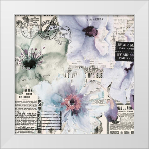 Flowers 19 White Modern Wood Framed Art Print by Brown, Victoria