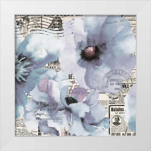 Flowers 20 White Modern Wood Framed Art Print by Brown, Victoria