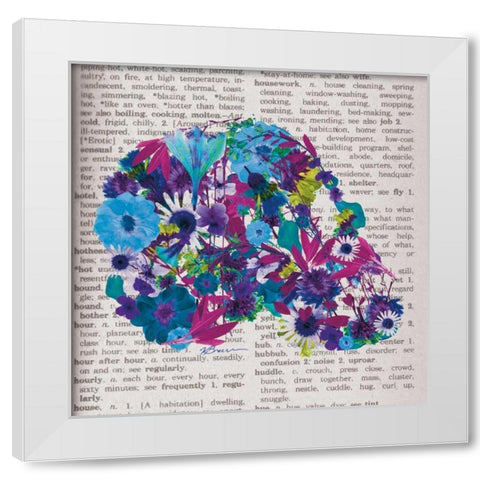 Skull 2 White Modern Wood Framed Art Print by Brown,Victoria