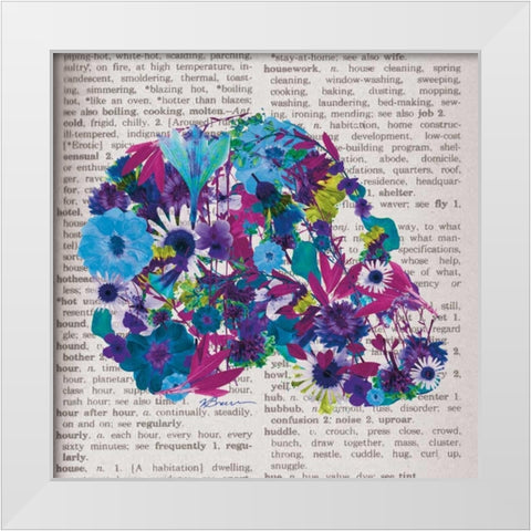 Skull 2 White Modern Wood Framed Art Print by Brown,Victoria