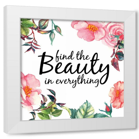 Found Beauty White Modern Wood Framed Art Print by Brown,Victoria