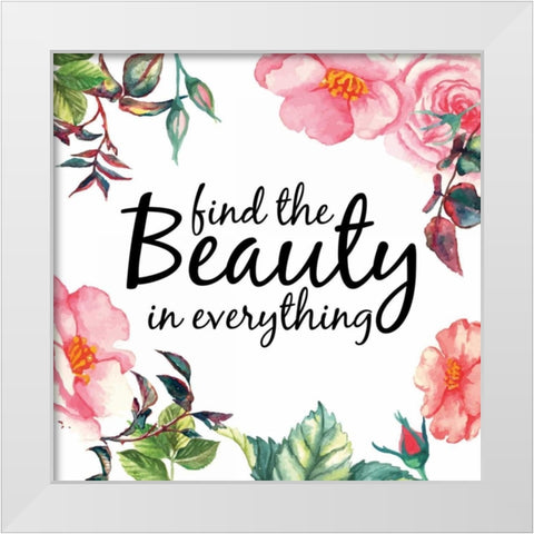 Found Beauty White Modern Wood Framed Art Print by Brown,Victoria