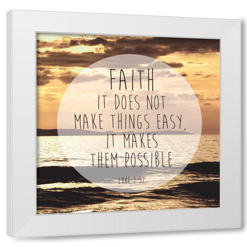 Luke 1-37 White Modern Wood Framed Art Print by Brown,Victoria